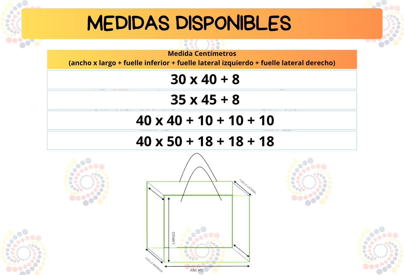 Medidas Disponibles